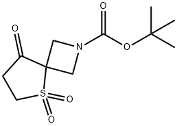 tert-Butyl 8-oxo-5-thia-2-azaspiro[3.4]octane-2-carboxylate 5,5-dioxide 结构式