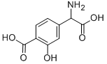 (RS)-4-羧基-3-羟基苯甘氨酸 结构式