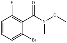 2-BroMo-6-fluoro-N-Methoxy-N-MethylbenzaMide 结构式