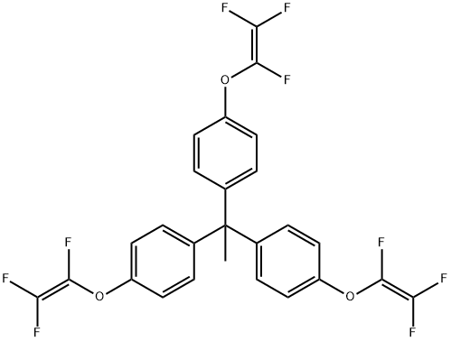 1,1,1-三(4-三氟乙烯基氧基苯基)乙烷 结构式