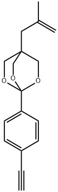 2,6,7-Trioxabicyclo(2.2.2)octane, 1-(4-ethynylphenyl)-4-(2-methyl-2-pr openyl)- 结构式