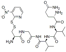 glutaminyl-valyl-valyl-S-(3-nitro-2-pyridinesulfenyl)cysteinyl-glycinamide 结构式