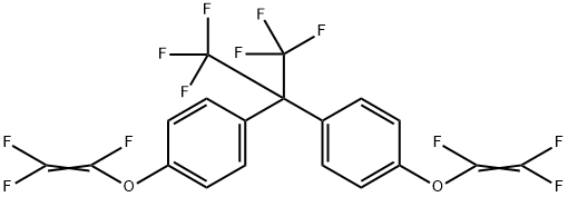 2,2-双(4-三氟乙烯基氧基苯基)-1,1,1,3,3,3-六氟丙烷均聚物 结构式