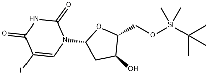 2'-脱氧-5'-O-[(叔丁基)二甲基硅烷基]-5-碘尿苷 结构式