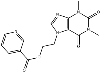 2-(1,2,3,6-四氢-1,3-二甲基-2,6-二氧代-7H-嘌呤-7-基)烟酸乙酯 结构式