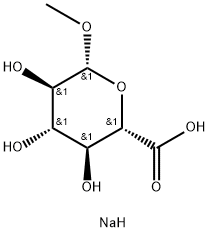 甲基 BETA-D-吡喃葡糖苷酸单钠盐 结构式