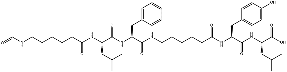 formyl-aminohexyl-leucyl-phenylalanyl-aminohexyl-tyrosyl-phenylalanine 结构式