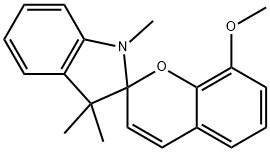 螺[1,3,3-三甲基吲哚-(8'-甲氧基苯并二氢吡喃)] 结构式