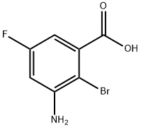 3-氨基-2-溴-5-氟苯甲酸 结构式