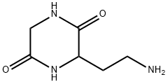 2,5-Piperazinedione,  3-(2-aminoethyl)- 结构式