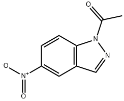 1-乙酰基-5-硝基-1H-吲唑 结构式