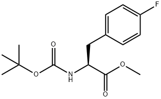 (S)-2-((叔丁氧基羰基)氨基)-3-(4-氟苯基)丙酸甲酯 结构式