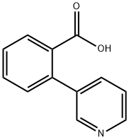 2-(3-吡啶)苯甲酸 结构式