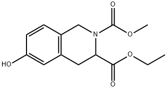3-乙基2-甲基6-羟基-3,4-二氢异喹啉-2,3(1H)-二羧酸酯 结构式
