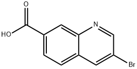 3-溴喹啉-7-羧酸 结构式