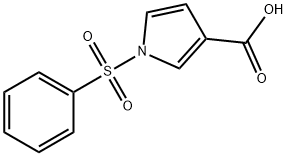 1H-PYRROLE-3-CARBOXYLIC ACID, 1-(PHENYLSULFONYL)- 结构式
