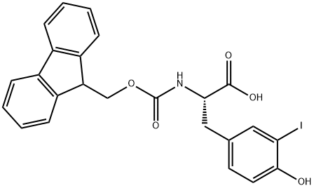 芴甲氧羰基-3-碘代酪氨酸羟基 结构式