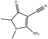 1H-Pyrrole-3-carbonitrile,  2-amino-4,5-dihydro-1,5-dimethyl-4-oxo- 结构式