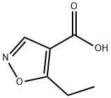 5-乙基-异恶唑-4-羧酸 结构式