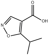5-异丙基异恶唑-4-甲酸 结构式