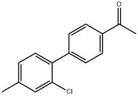 4-乙酰基-2'-氯-4'-甲基联苯 结构式
