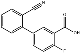 5-(2-Cyanophenyl)-2-fluorobenzoic acid 结构式
