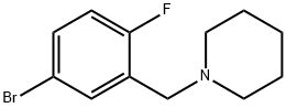 4-溴-1-氟-2-(哌啶基甲基)苯 结构式