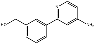[3-(4-Aminopyridin-2-yl)phenyl]methanol 结构式