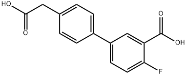 5-[4-(Carboxymethyl)phenyl]-2-fluorobenzoic acid 结构式