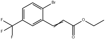 Ethyl (2E)-3-[2-bromo-5-(trifluoromethyl)phenyl]prop-2-enoate 结构式