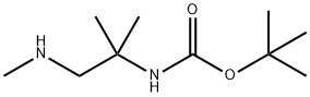 N-[2-甲基-1-(甲基胺)丙-2-基]氨基甲酸叔丁酯 结构式