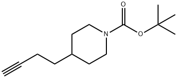 1-Piperidinecarboxylic acid, 4-(3-butyn-1-yl)-, 1,1-dimethylethyl ester 结构式