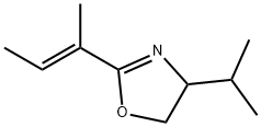 Oxazole, 4,5-dihydro-4-(1-methylethyl)-2-(1-methyl-1-propenyl)-, (E)- (9CI) 结构式