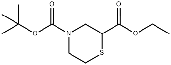 N-BOC-2-硫代吗啉甲酸乙酯 结构式