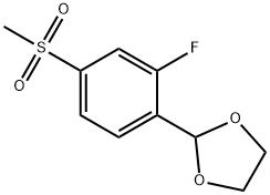 2-(2-氟-4-甲砜基苯基)-1,3-二氧戊环 结构式