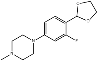 2-[2-氟-4-(4-甲基-1-哌嗪基)苯基]-1,3-二氧戊环 结构式