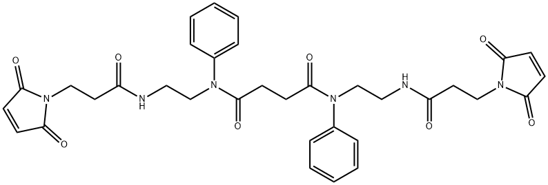 Succinyl Bis[(phenyliMino)-2,1-ethanediyl]bis(3-MaleiMidopropanaMide) 结构式