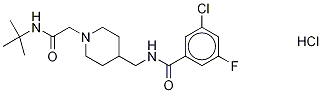 N-((1-(2-(tert-ButylaMino)-2-oxoethyl)piperidin-4-yl)Methyl)-3-chloro-5-fluorobenzaMide-d9 Hydrochloride Salt 结构式