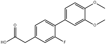 3',4'-二甲氧基α-去甲基氟比洛芬 结构式