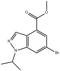 6-溴-1-异丙基-1H-吲唑-4-羧酸甲酯 结构式