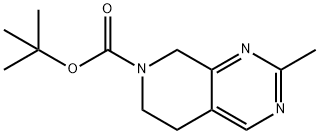 2-甲基-5,8-二氢吡啶[3,4-D]嘧啶-7(6H)-羧酸叔丁酯 结构式