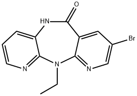 8-BROMO-11-ETHYL-5,11-DIHYDRO-6H-DIPYRIDO[3,2-B:2',3'-E][1,4]DIAZEPIN-6-ONE 结构式