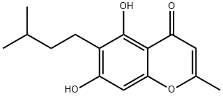 2-Methyl-6-isopentyl-5,7-dihydroxychromone 结构式