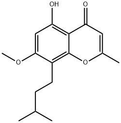 5-Hydroxy-8-isopentyl-7-methoxy-2-methylchromone 结构式
