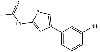 N-[4-(3-氨基苯基)-2-噻唑基]乙酰胺 结构式