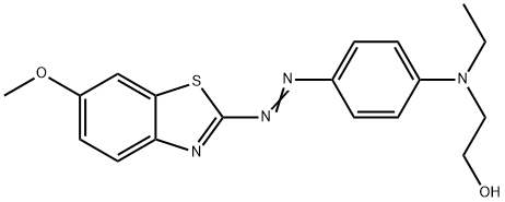 2-[乙基[4-[(6-甲氧基-2-苯并噻唑基)偶氮]苯基]氨基]乙醇 结构式