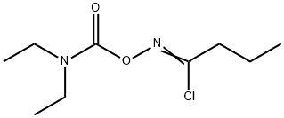(1-chlorobutylideneamino) N,N-diethylcarbamate 结构式