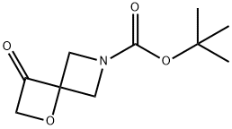 3-氧代-1-噁-6-氮杂螺[3.3]庚烷-6-羧酸叔丁酯 结构式