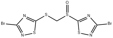 3-BROMO-5-[(3-BROMO-1,2,4-THIADIAZOL-5-YLTHIO)METHYLSULFINYL]-1,2,4-THIADIAZOLE 结构式