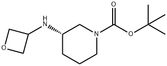 (S)-3-(氧杂环丁烷-3-基氨基)哌啶-1-羧酸叔丁酯 结构式
